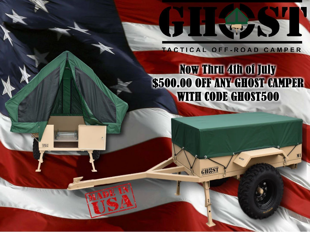 Hi-Standard Outfitters Ghost M1 Tactical Off-Road Overlander Pop Up Tent Camper, UTV Camper, SXS Camper, ATV Camper