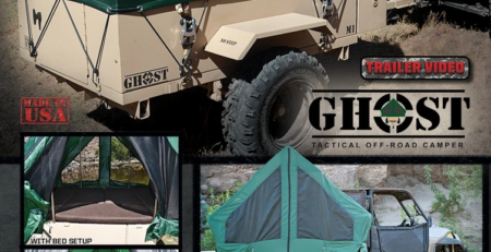 Hi-Standard Outfitters Ghost M1 Tactical Off-Road Overlander Pop Up Tent Camper, UTV Camper, SXS Camper, ATV Camper