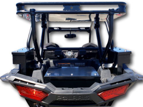 Polaris RZR 1000 Storage rack and lockable aluminum storage tool boxes