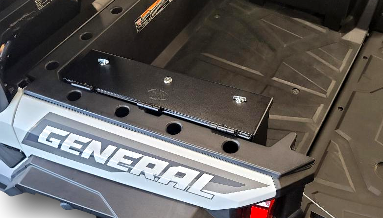 Polaris General 1000 Rear Cargo Side Storage Box aluminum weatherproof secure lockable durable