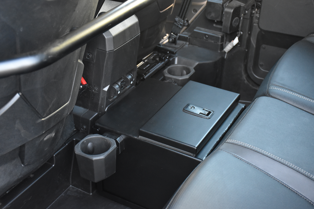 Polaris Xpedetion XP/ ADV Crew Rear Center Console – Water/ Dust Resistant, Lockable, Secure, Heavy Duty Aluminum Build